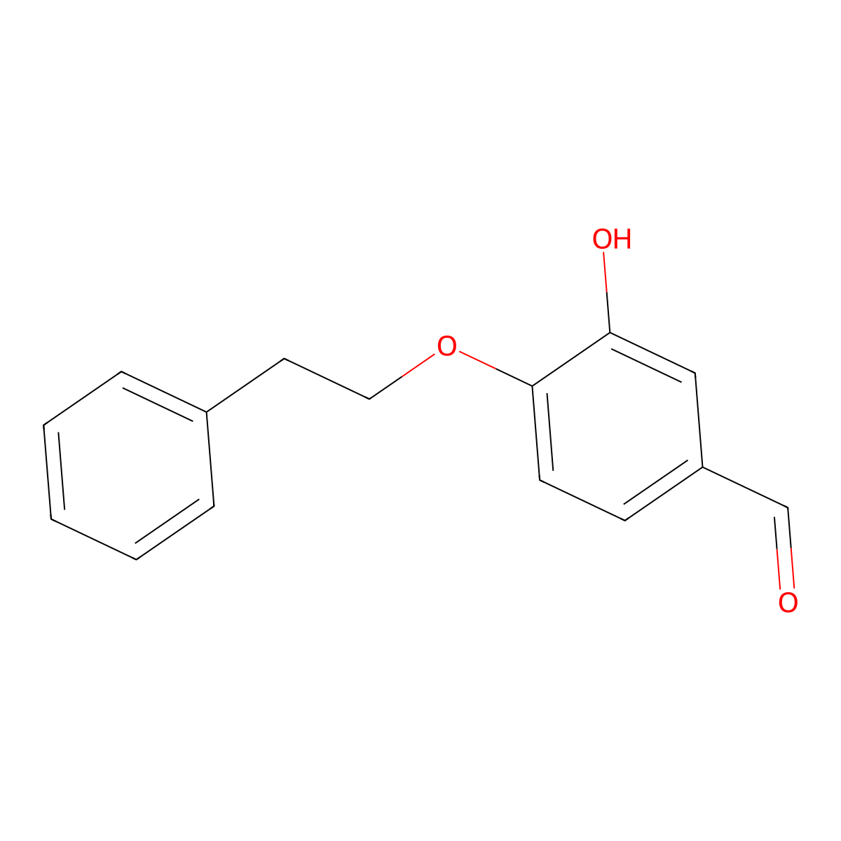 3-Hydroxy-4-(2-phenylethoxy)benzaldehyde molecular structure, CAS 220718-64-9