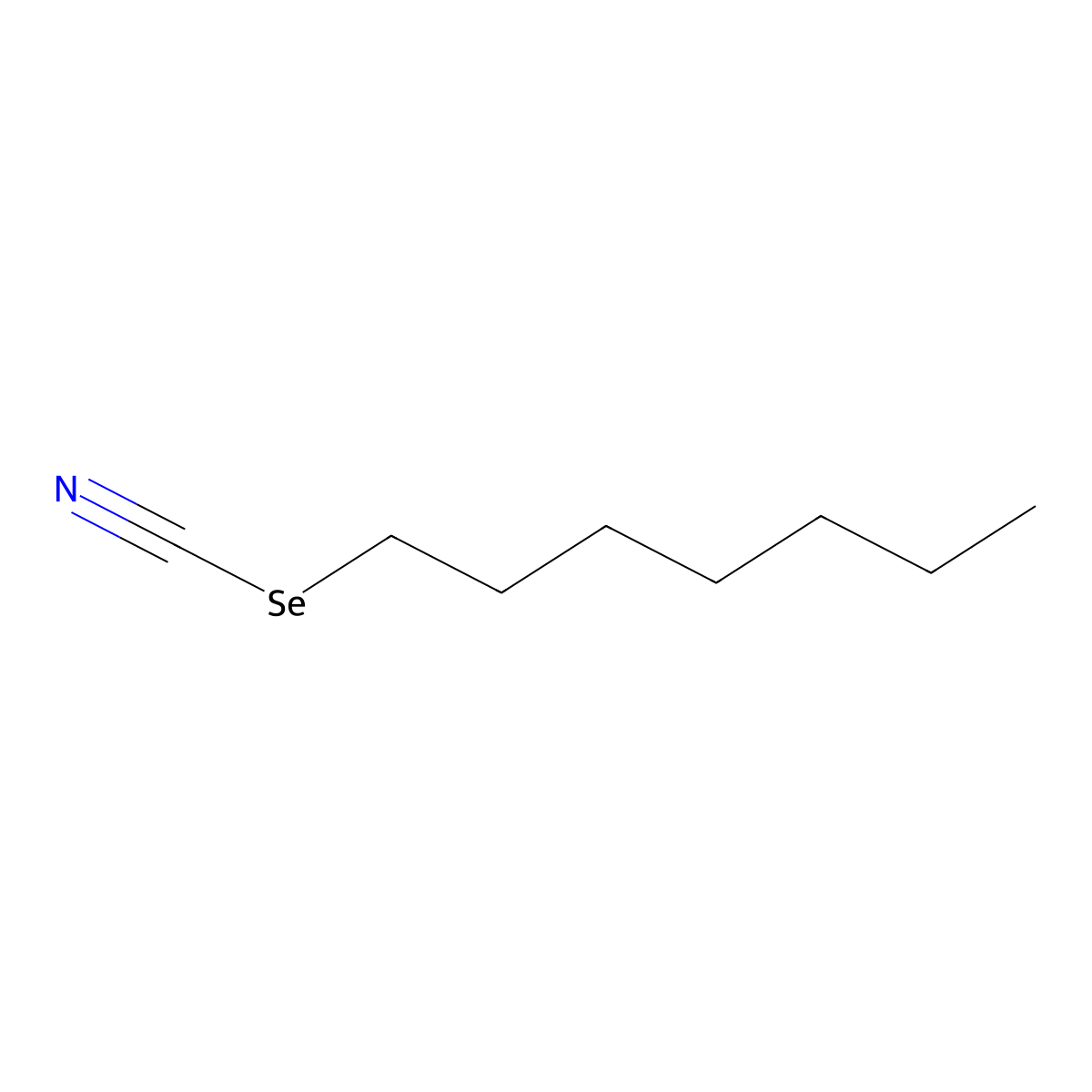 Heptyl selenocyanate molecular structure, CAS 220719-20-0