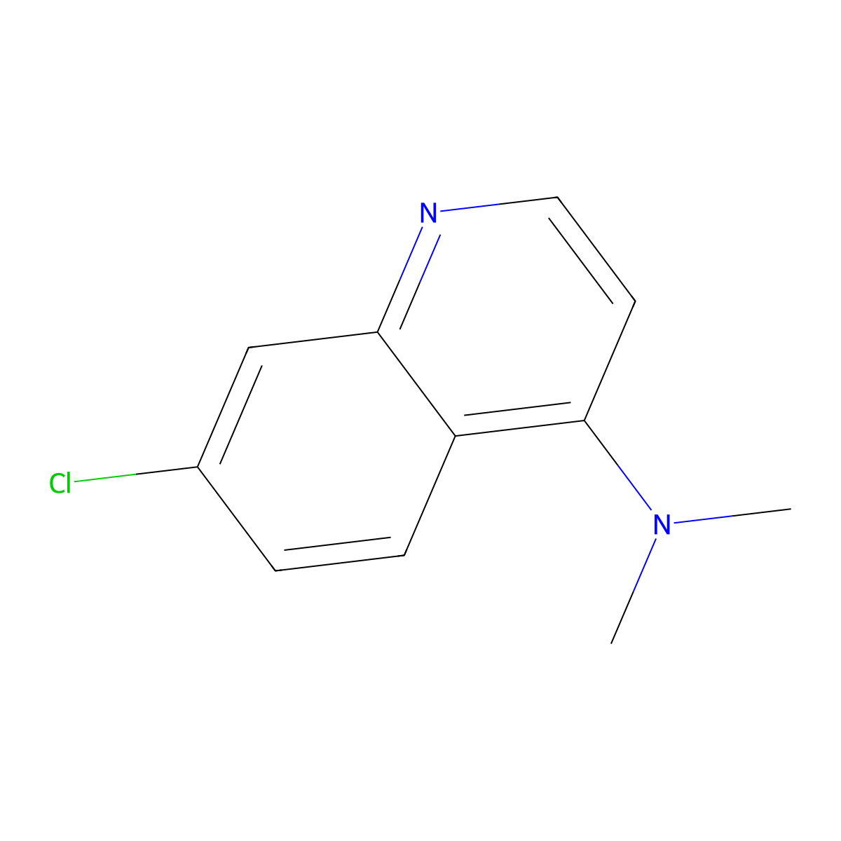 7-Chloro-N,N-dimethylquinolin-4-amine molecular structure, CAS 22072-07-7