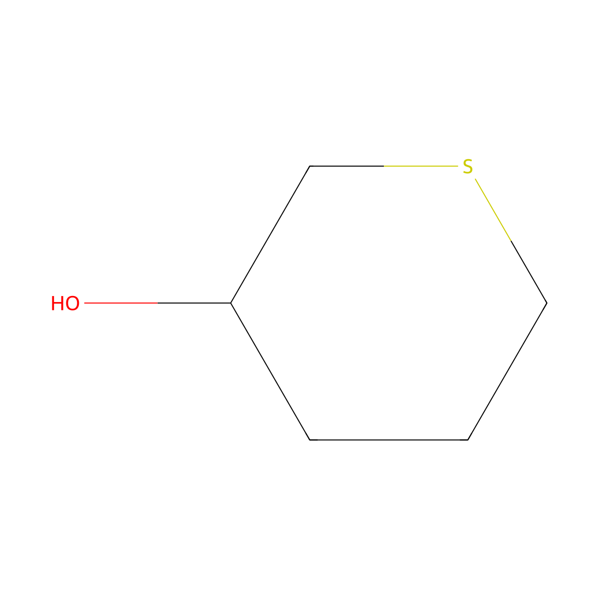 Tetrahydrothiopyran-3-ol molecular structure, CAS 22072-19-1
