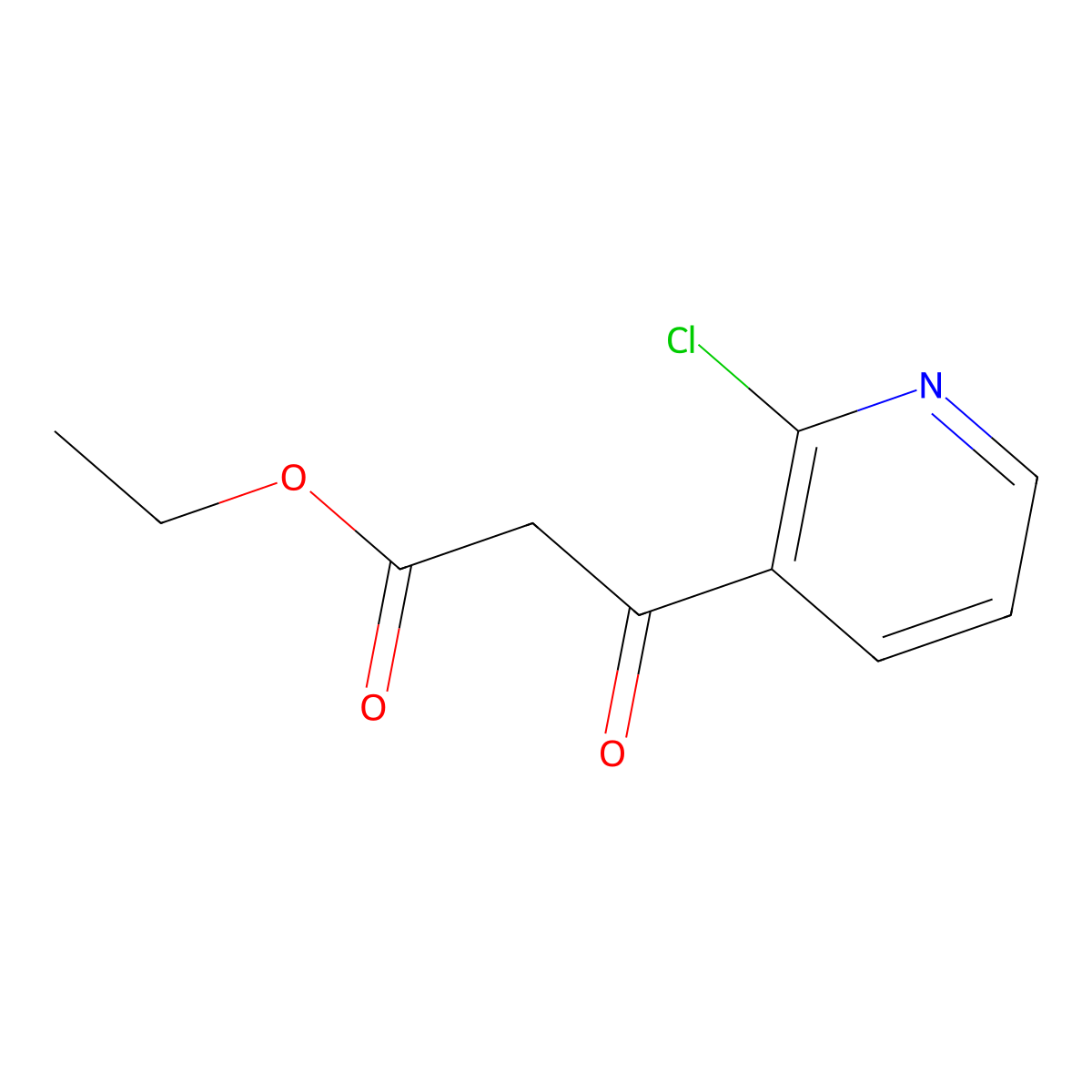 Ethyl 3-(2-chloropyridin-3-yl)-3-oxopropanoate molecular structure, CAS 220731-02-2