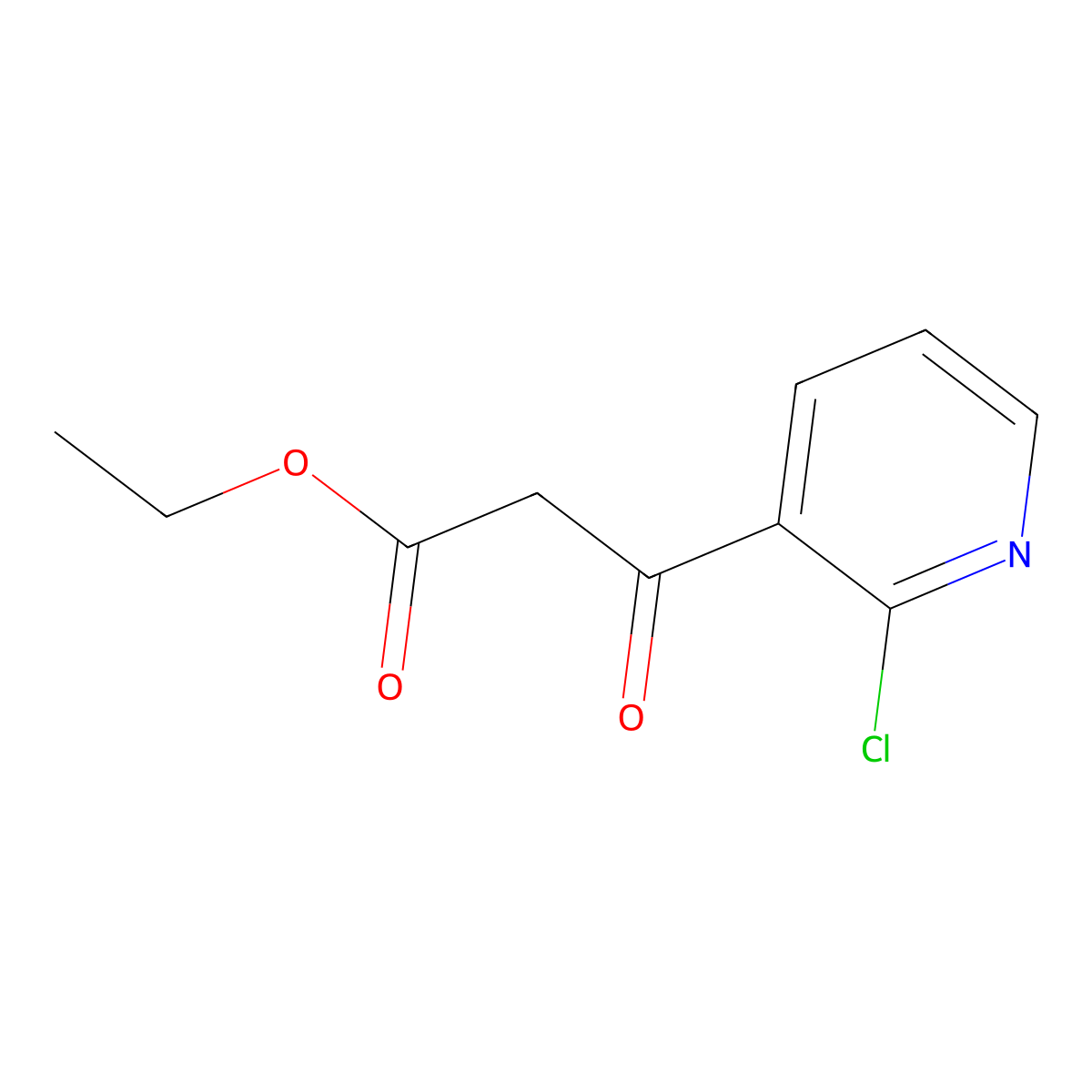 Ethyl 3-(2-chloropyridin-3-yl)-3-oxopropanoate molecular structure, CAS 220731-02-2