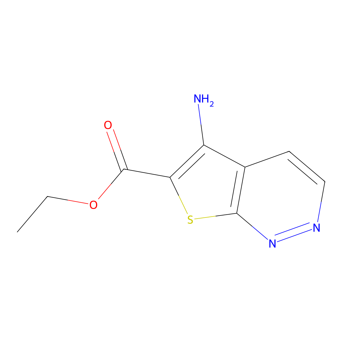 Ethyl 5-aminothieno[2,3-c]pyridazine-6-carboxylate molecular structure, CAS 2207397-30-4