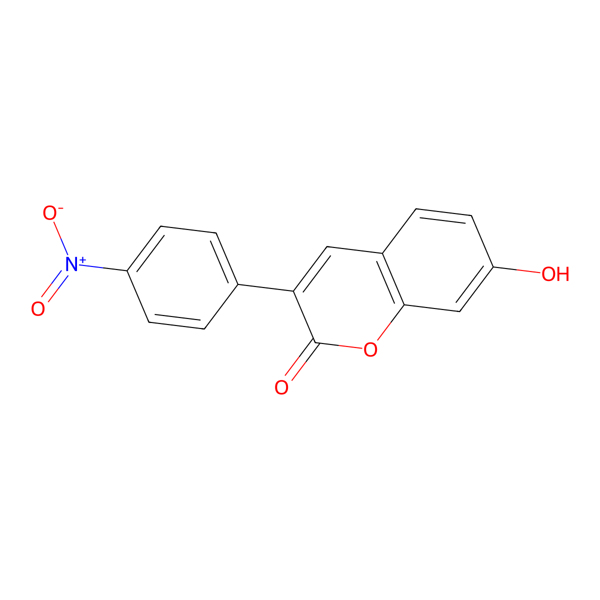 7-hydroxy-3-(4-nitrophenyl)-2H-chromen-2-one molecular structure, CAS 22074-14-2