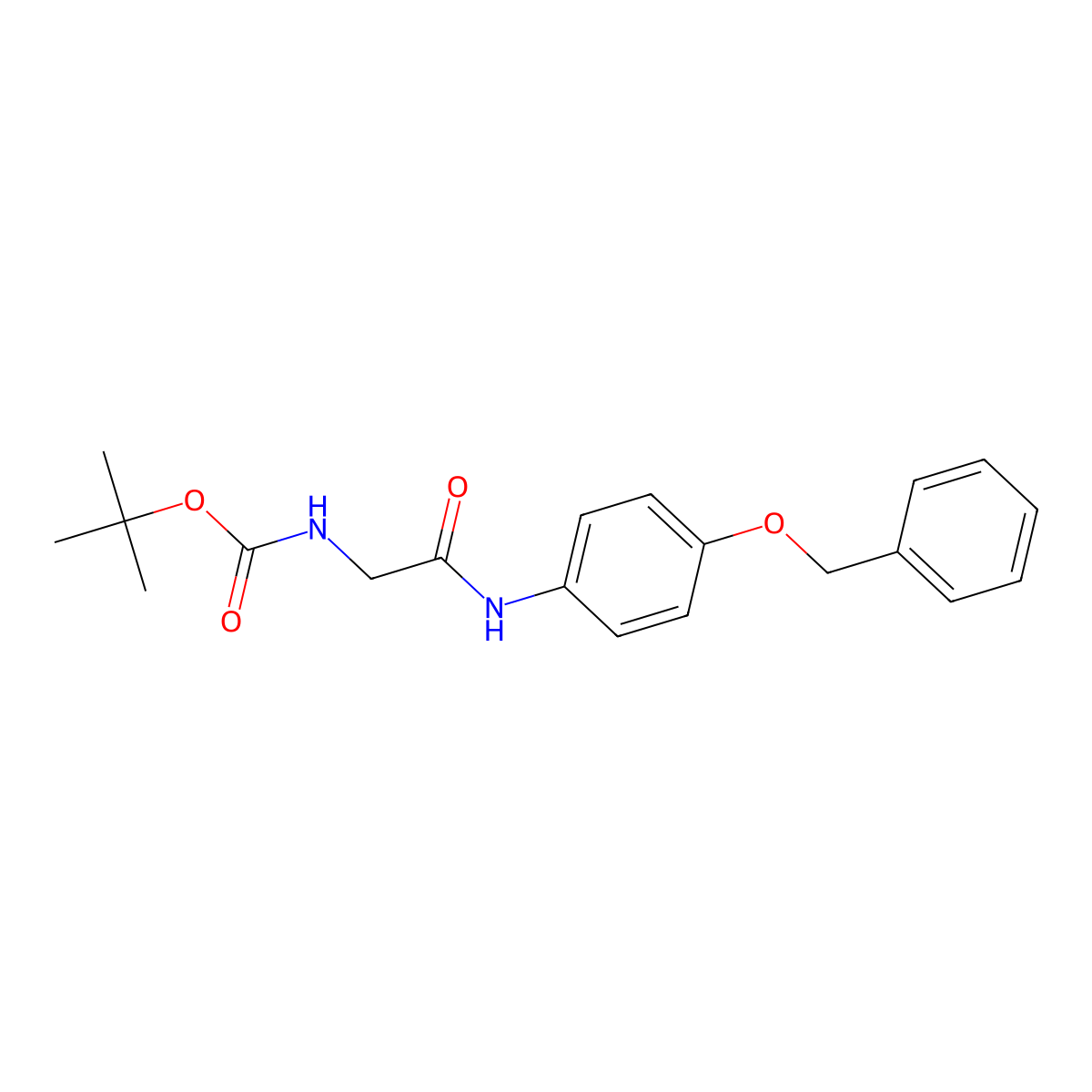 tert-butyl N-({[4-(benzyloxy)phenyl]carbamoyl}methyl)carbamate molecular structure, CAS 220741-24-2