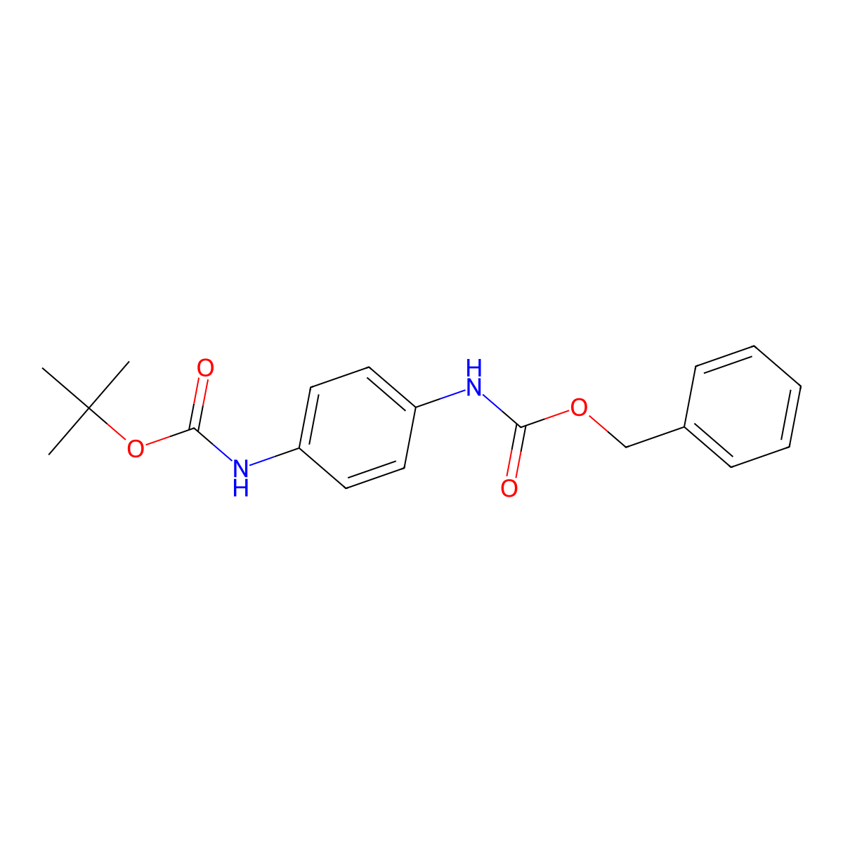 Benzyl N-(4-{[(tert-butoxy)carbonyl]amino}phenyl)carbamate molecular structure, CAS 220741-56-0
