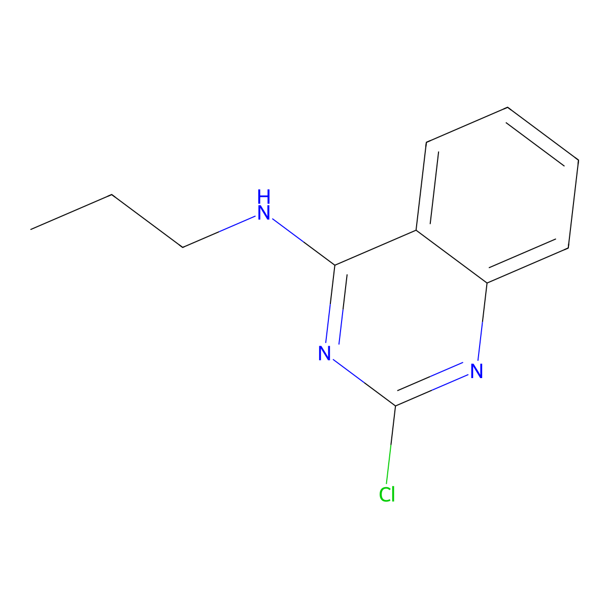 2-chloro-N-propylquinazolin-4-amine molecular structure, CAS 220747-68-2