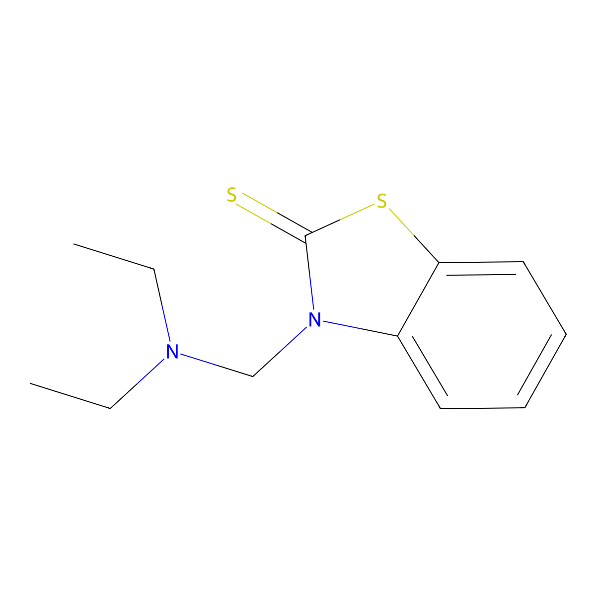 3-(Diethylaminomethyl)-1,3-benzothiazole-2-thione molecular structure, CAS 22075-92-9