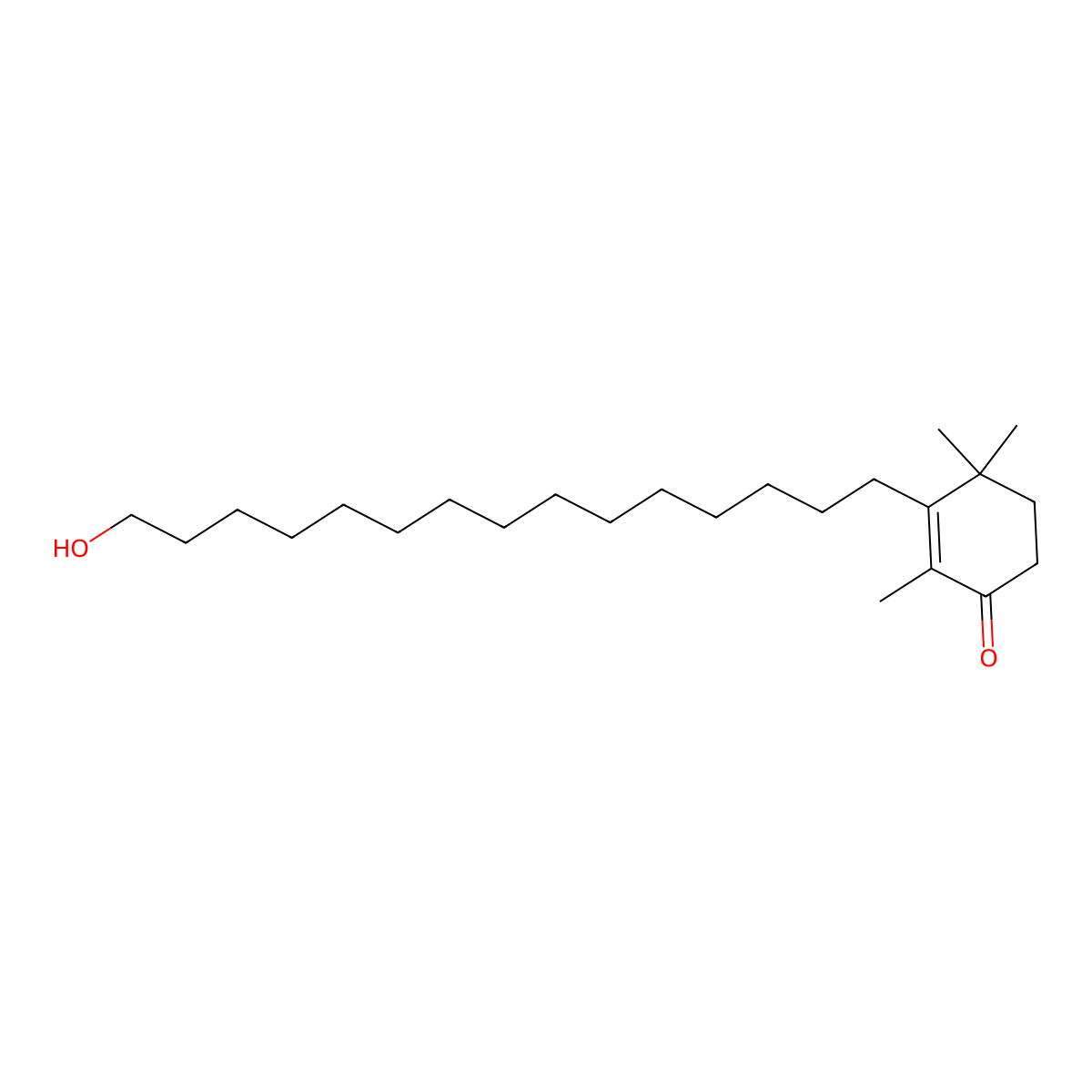 2,4,4-Trimethyl-3-(15-hydroxypentadecyl)-2-cyclohexen-1-one molecular structure, CAS 220757-88-0