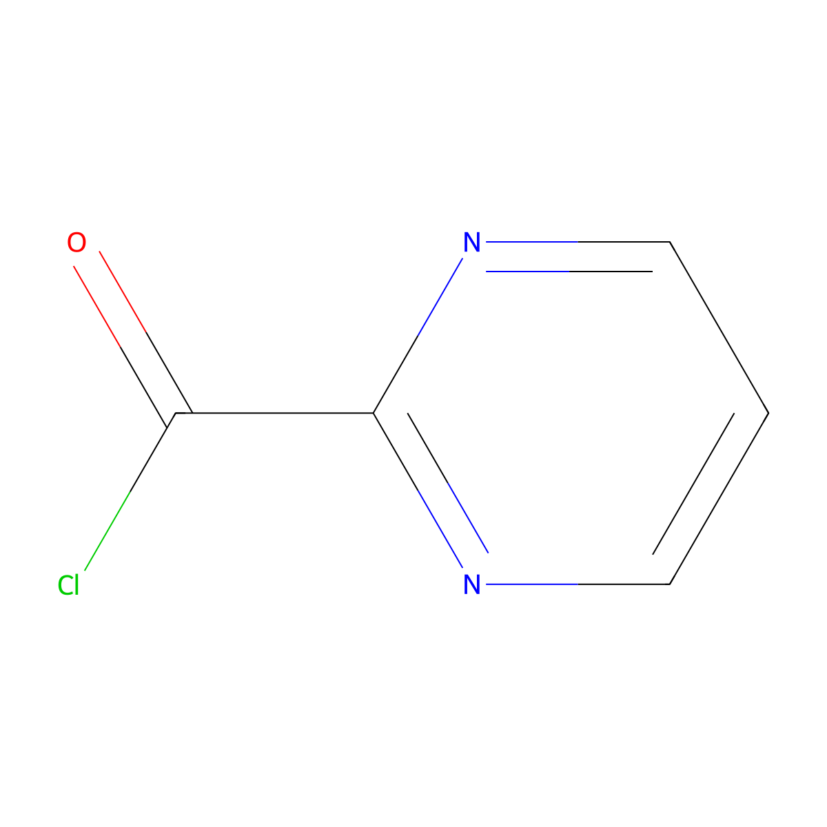 Pyrimidine-2-carbonyl chloride molecular structure, CAS 220769-83-5