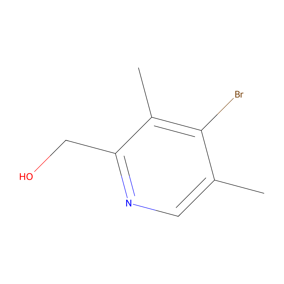 (4-Bromo-3,5-dimethylpyridin-2-yl)methanol molecular structure, CAS 220770-78-5