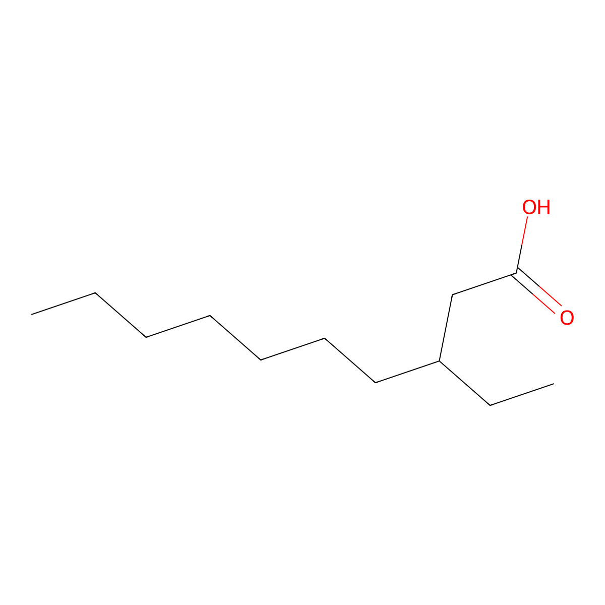 3-Ethyldecanoic acid molecular structure, CAS 220776-73-8