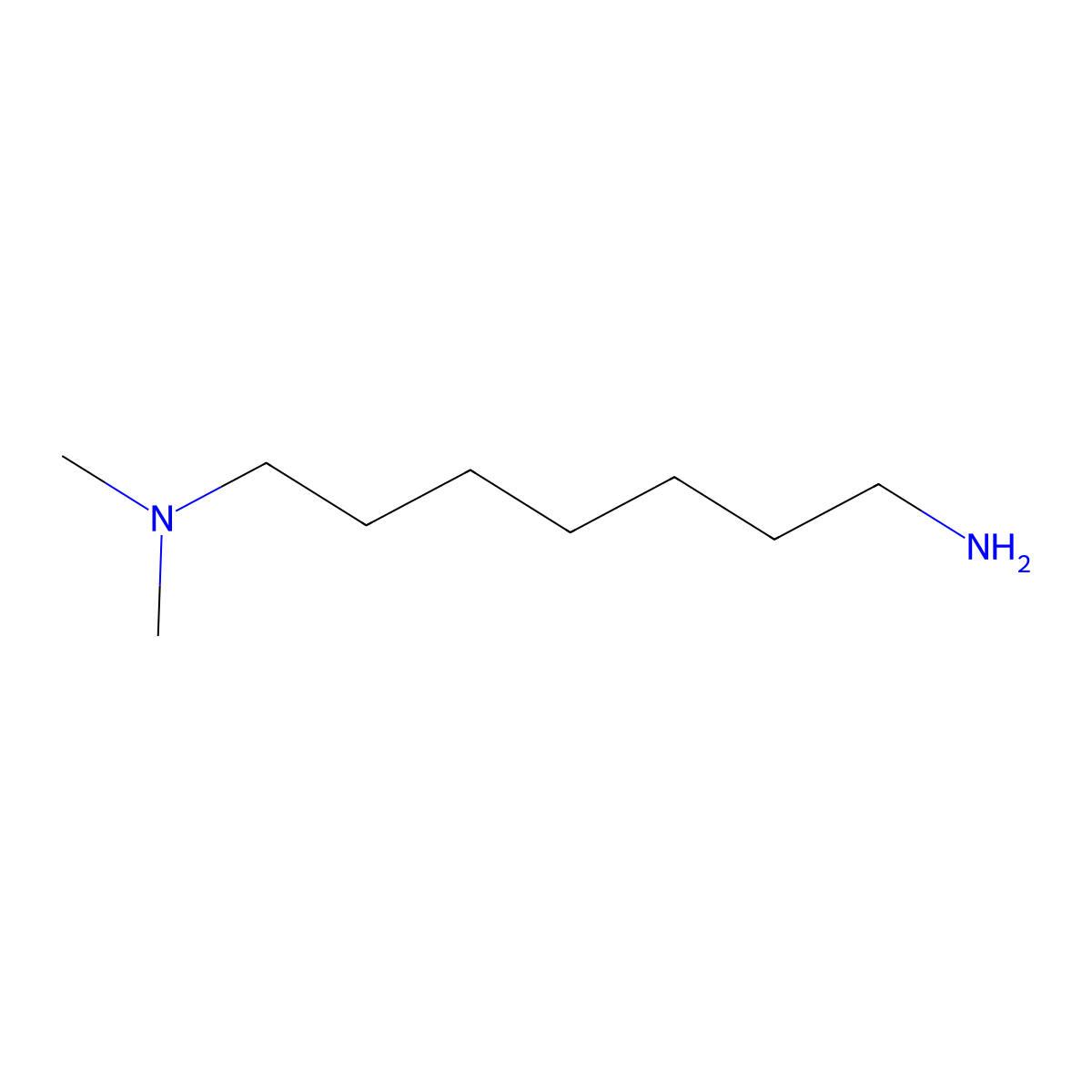 (7-Aminoheptyl)dimethylamine molecular structure, CAS 22078-09-7