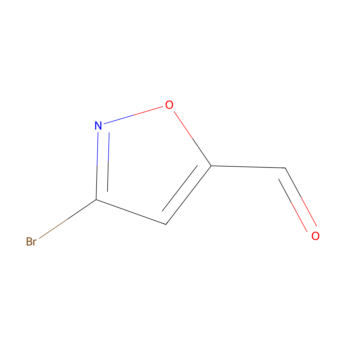 3-Bromo-1,2-oxazole-5-carbaldehyde molecular structure, CAS 220780-57-4