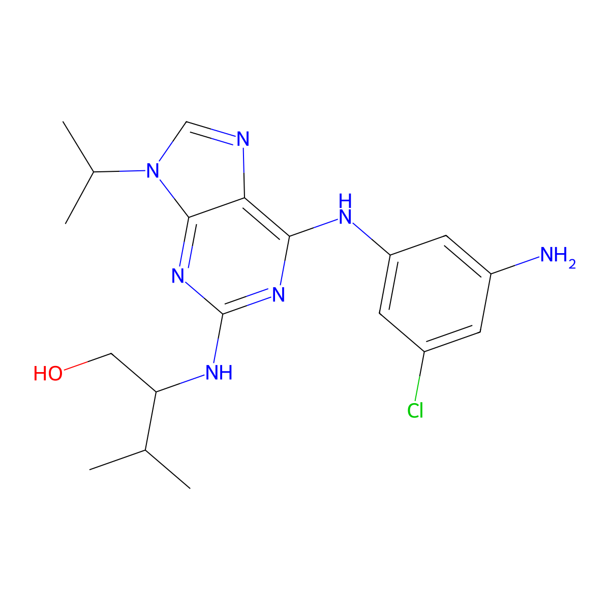 aminopurvalanol A molecular structure, CAS 220792-57-4
