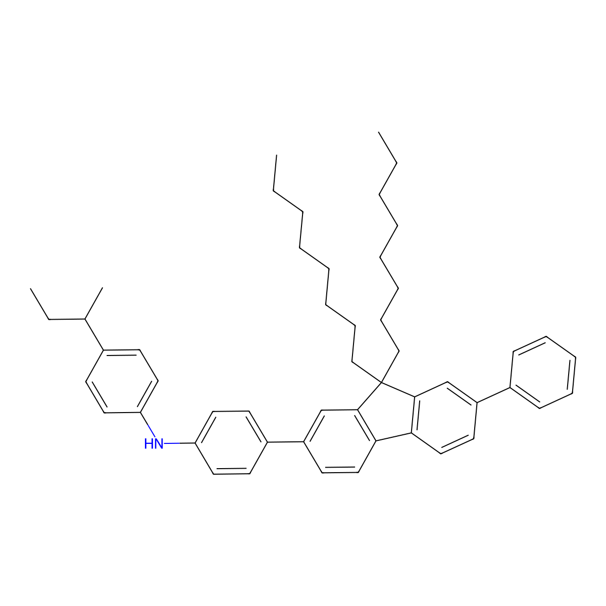N-(4-Butan-2-ylphenyl)-4-(9,9-dioctyl-7-phenylfluoren-2-yl)aniline molecular structure, CAS 220797-16-0