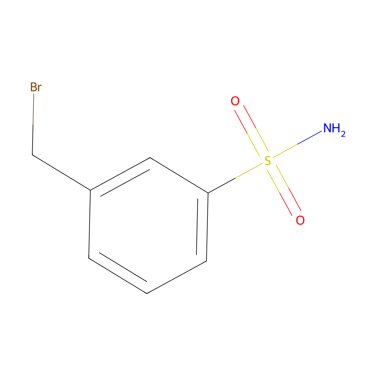 3-Bromomethylbenzenesulfonamide molecular structure, CAS 220798-52-7