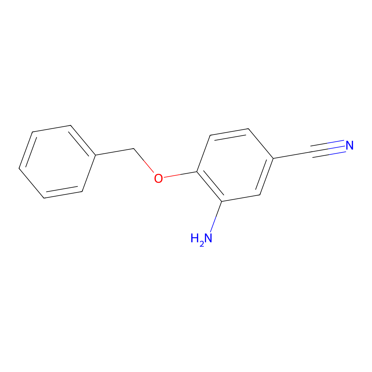 3-Amino-4-(benzyloxy)benzonitrile molecular structure, CAS 220799-40-6