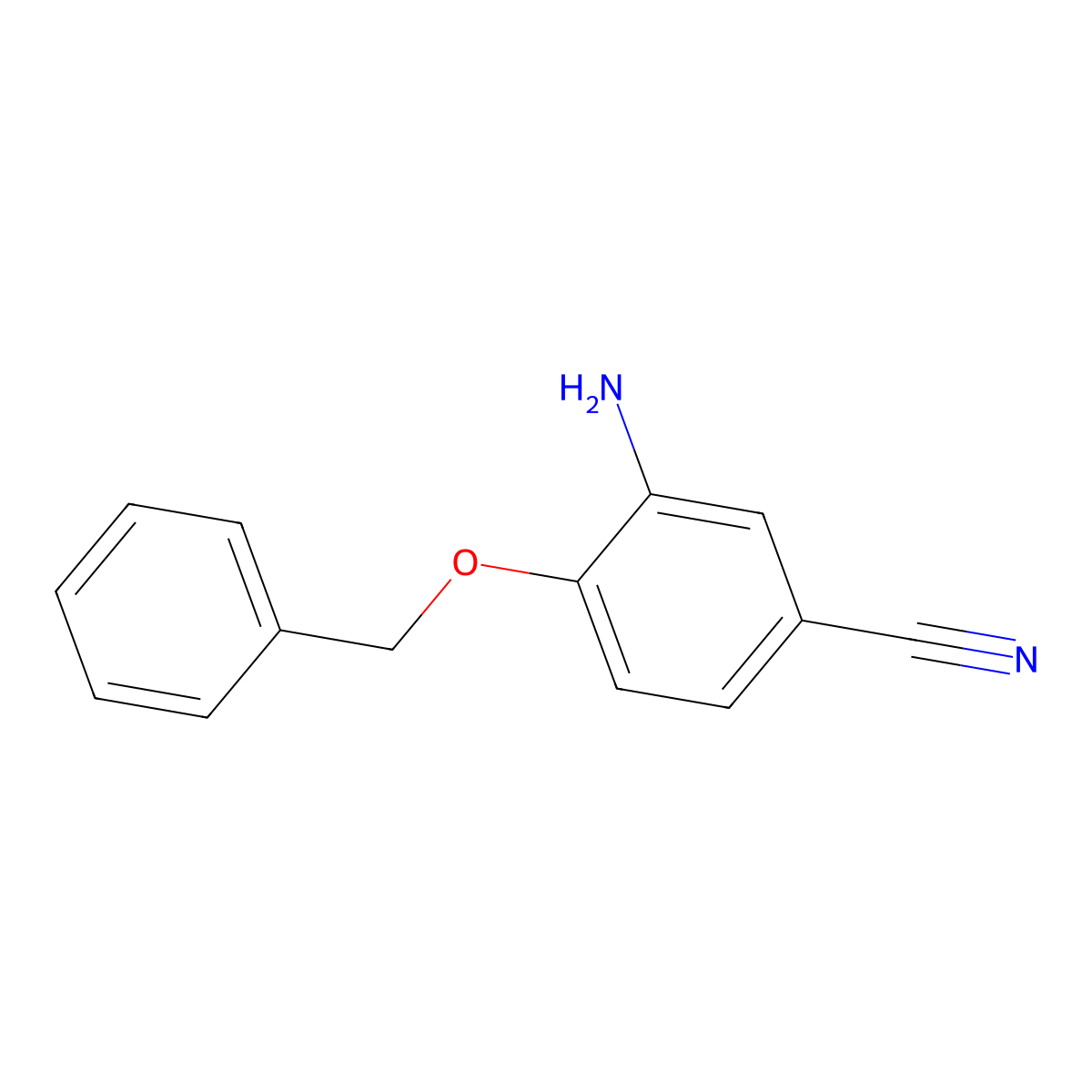 3-Amino-4-(benzyloxy)benzonitrile molecular structure, CAS 220799-40-6