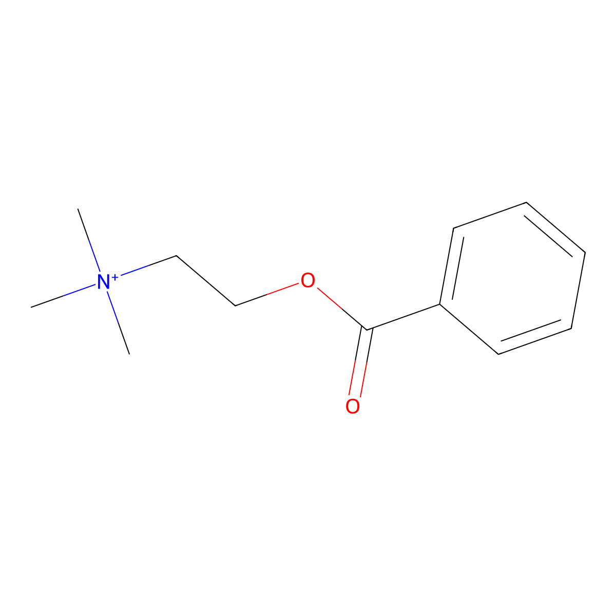 Benzoylcholine molecular structure, CAS 2208-04-0