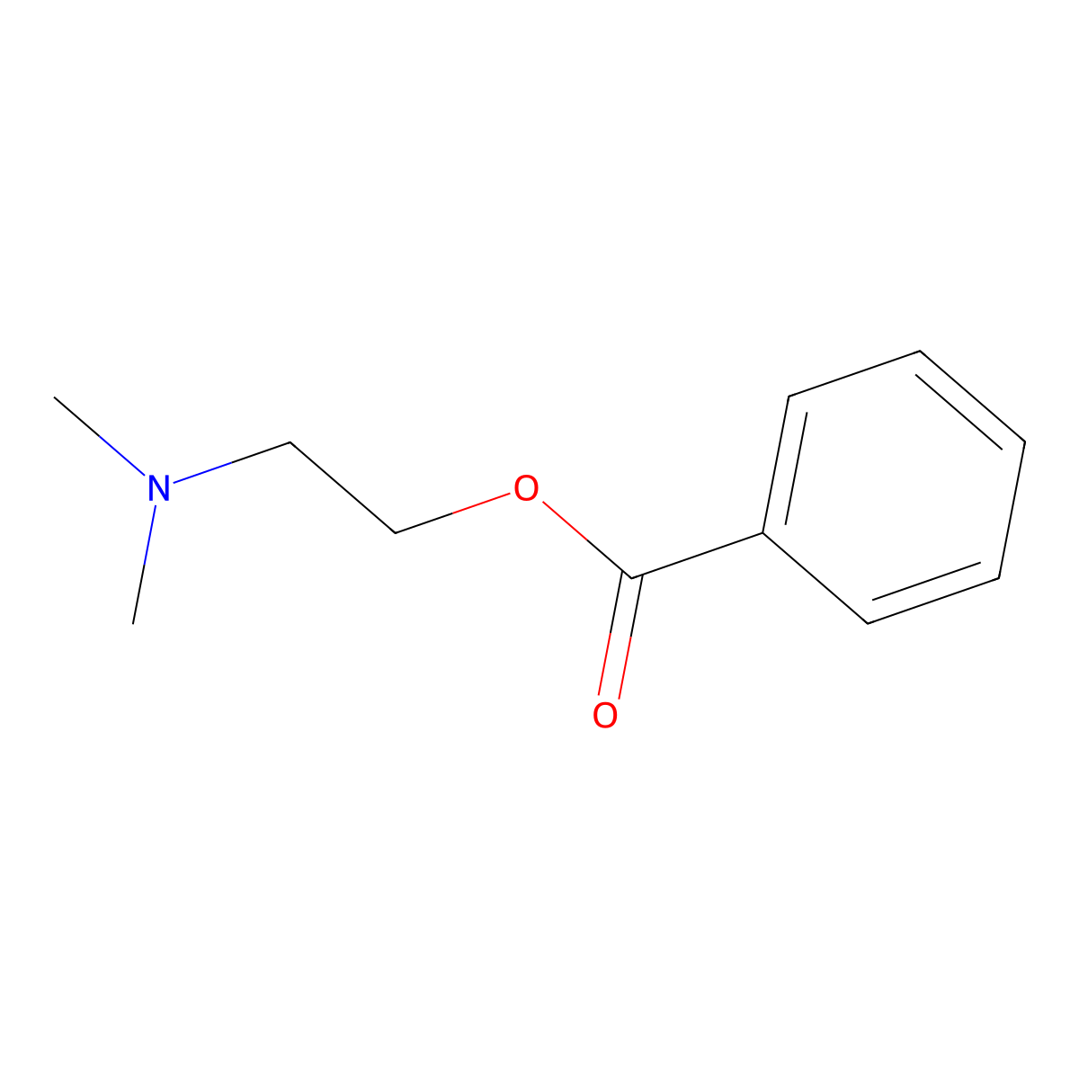 2-Dimethylaminoethyl benzoate molecular structure, CAS 2208-05-1