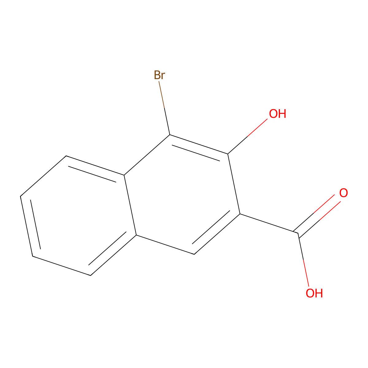 4-Bromo-3-hydroxy-2-naphthoic acid molecular structure, CAS 2208-15-3