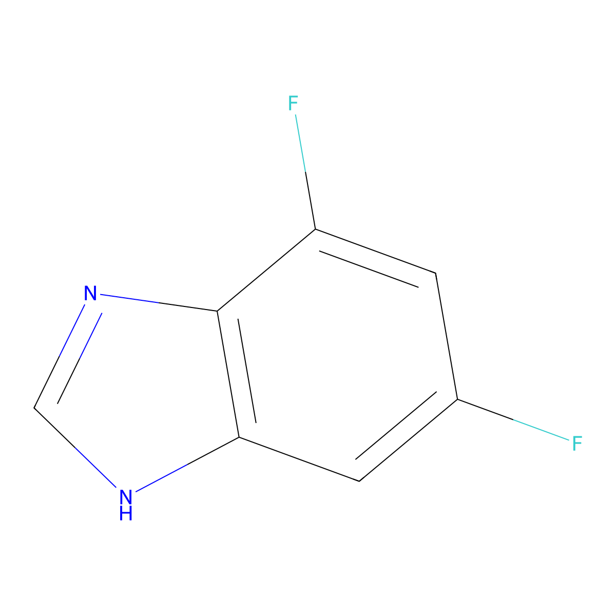 4,6-Difluorobenzimidazole molecular structure, CAS 2208-24-4