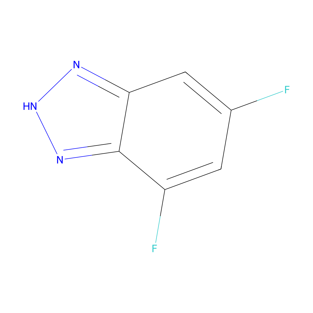 4,6-Difluoro-2H-benzo[d][1,2,3]triazole molecular structure, CAS 2208-25-5