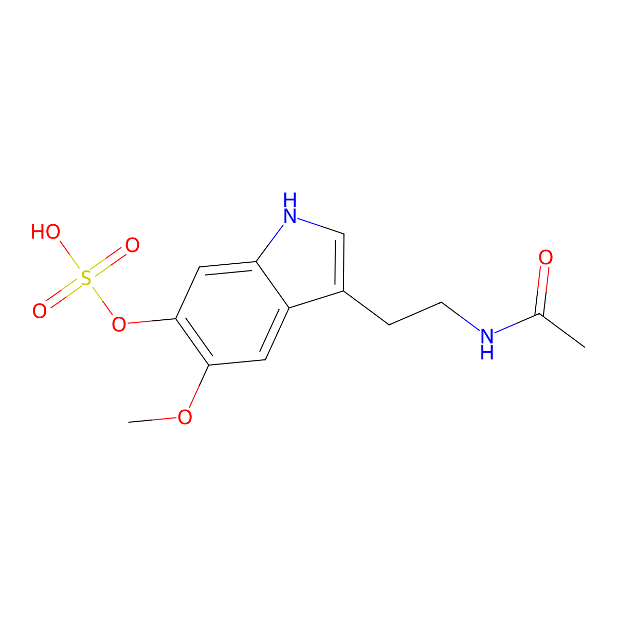 6-Sulfatoxymelatonin molecular structure, CAS 2208-40-4