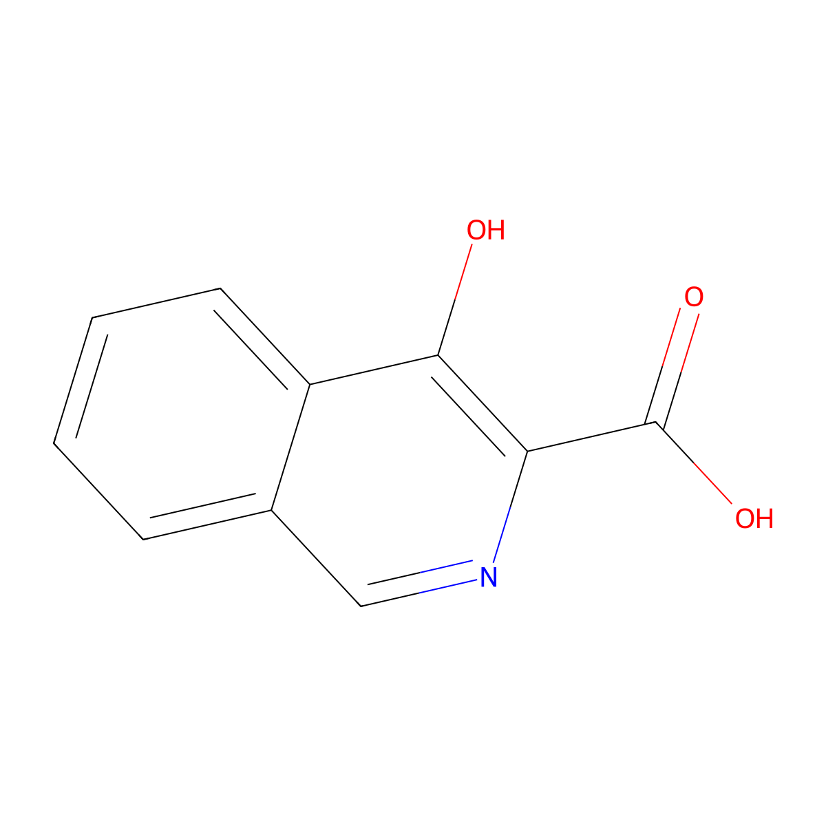 4-Hydroxyisoquinoline-3-carboxylic acid molecular structure, CAS 22080-18-8