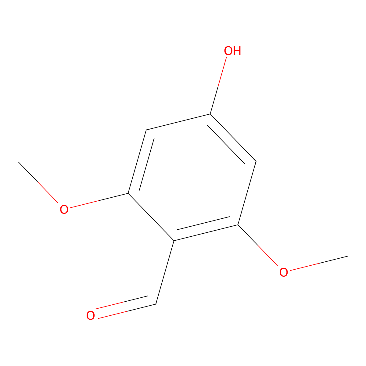 2,6-Dimethoxy-4-hydroxybenzaldehyde molecular structure, CAS 22080-96-2