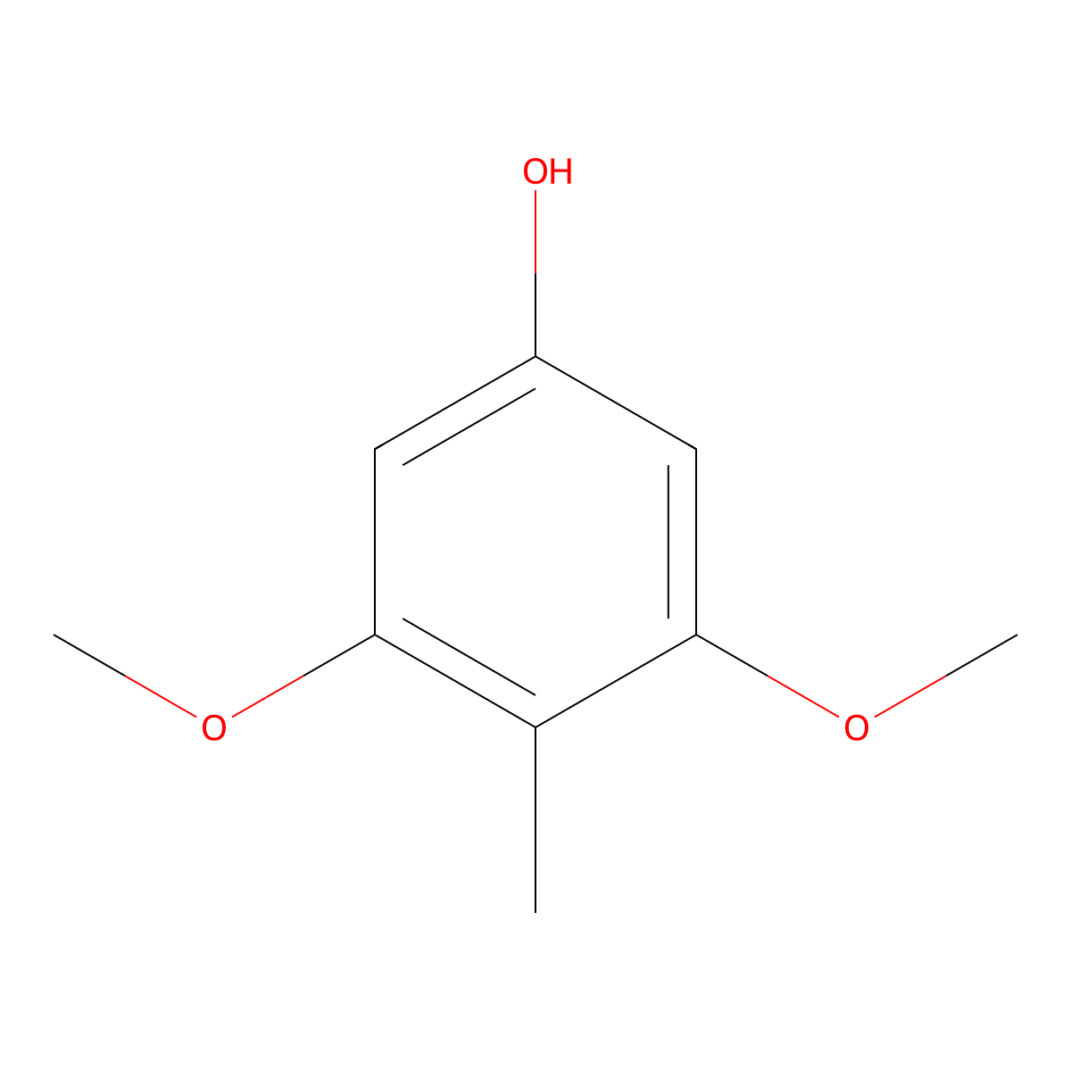 3,5-Dimethoxy-4-methylphenol molecular structure, CAS 22080-97-3