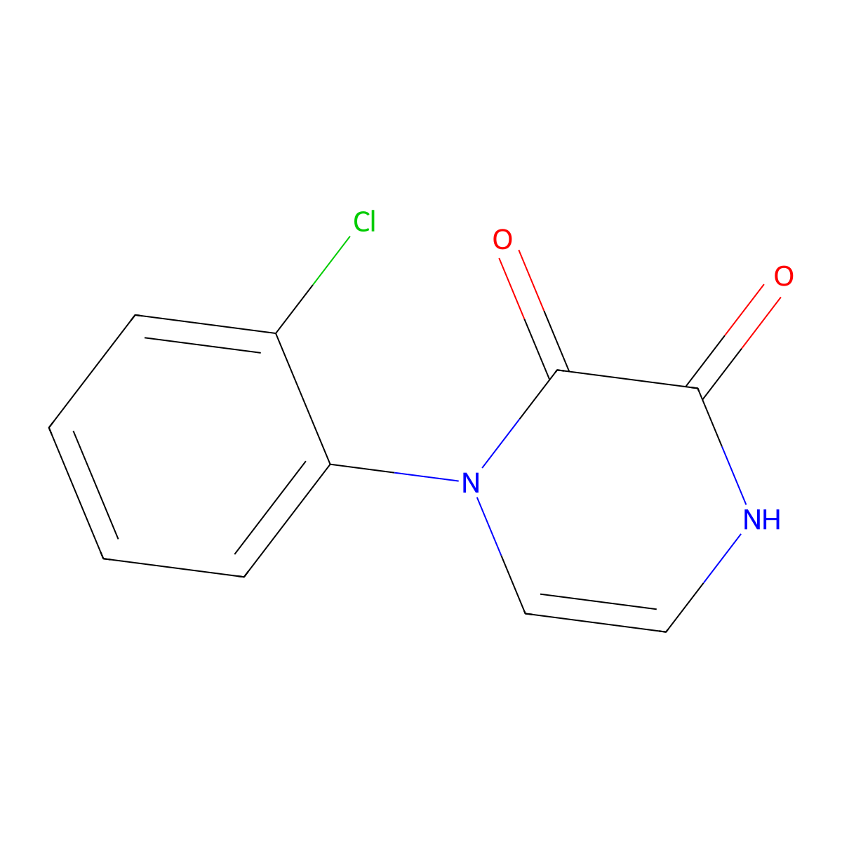 4-(2-Chlorophenyl)-1H-pyrazine-2,3-dione molecular structure, CAS 2208090-78-0