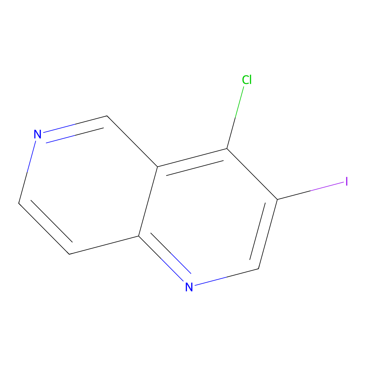 4-Chloro-3-iodo-1,6-naphthyridine molecular structure, CAS 2208092-49-1