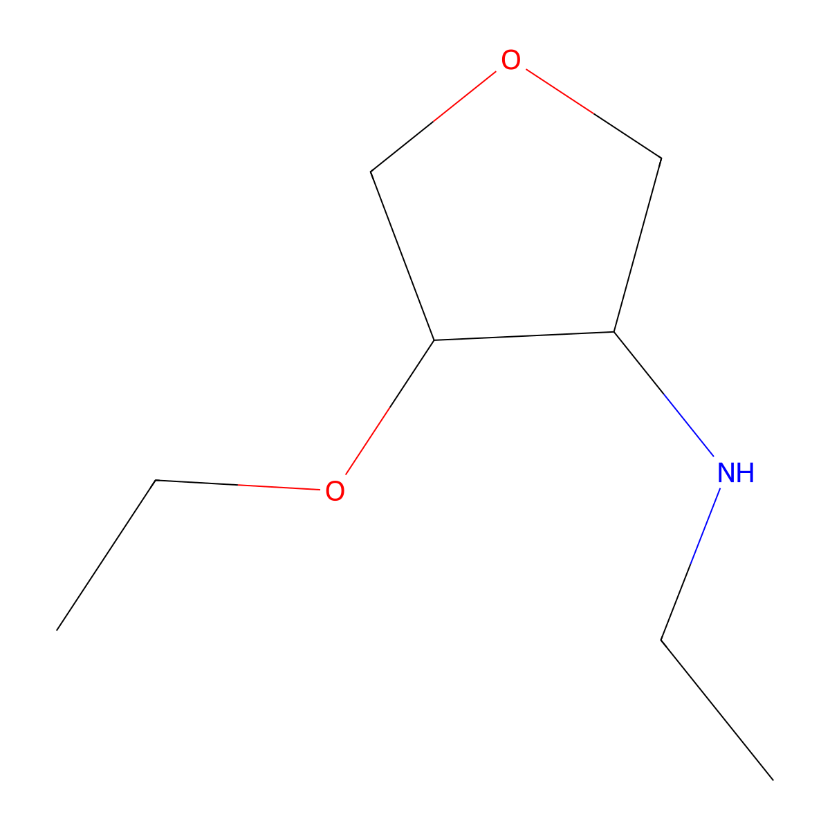 4-ethoxy-N-ethyltetrahydrofuran-3-amine hydrochloride molecular structure, CAS 2208139-06-2