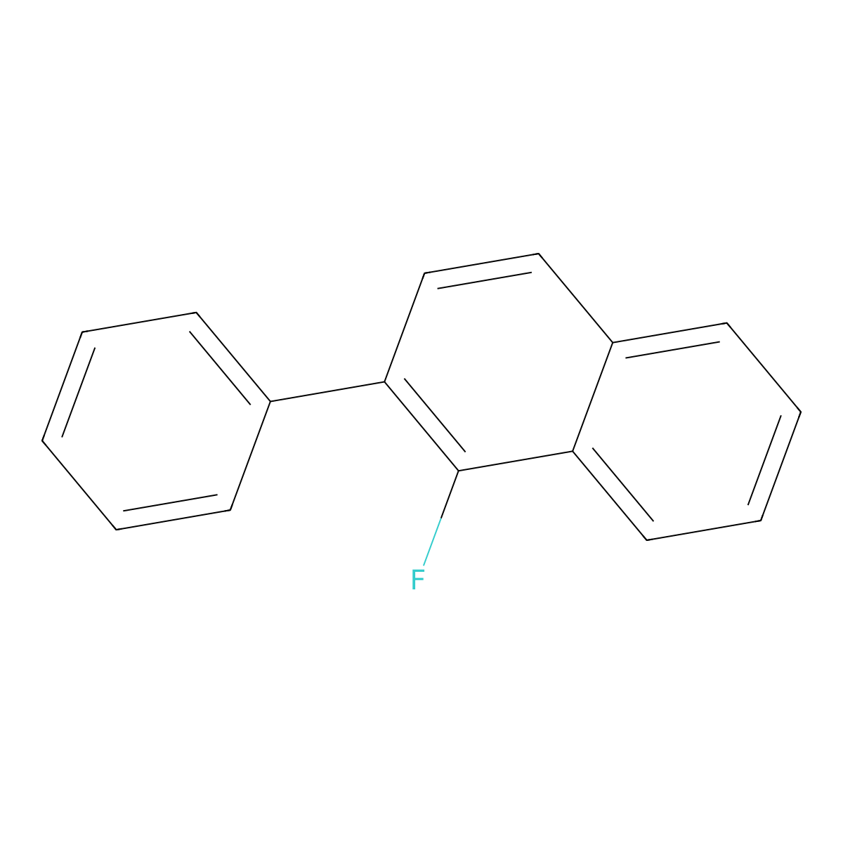 1-Fluoro-2-phenylnaphthalene molecular structure, CAS 22082-91-3