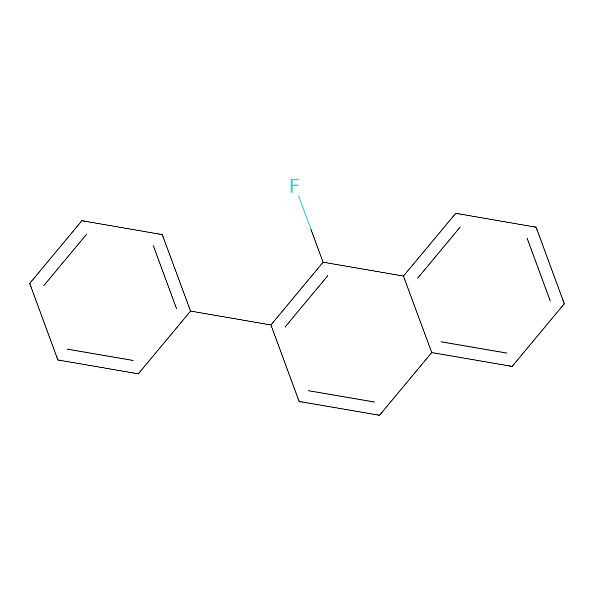 1-Fluoro-2-phenylnaphthalene molecular structure, CAS 22082-91-3