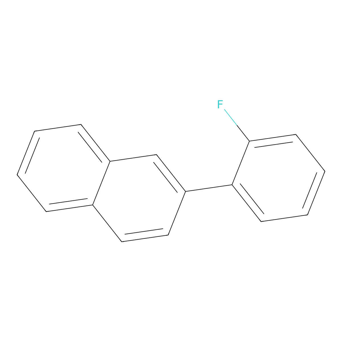 2-(2-Fluorophenyl)naphthalene molecular structure, CAS 22082-95-7