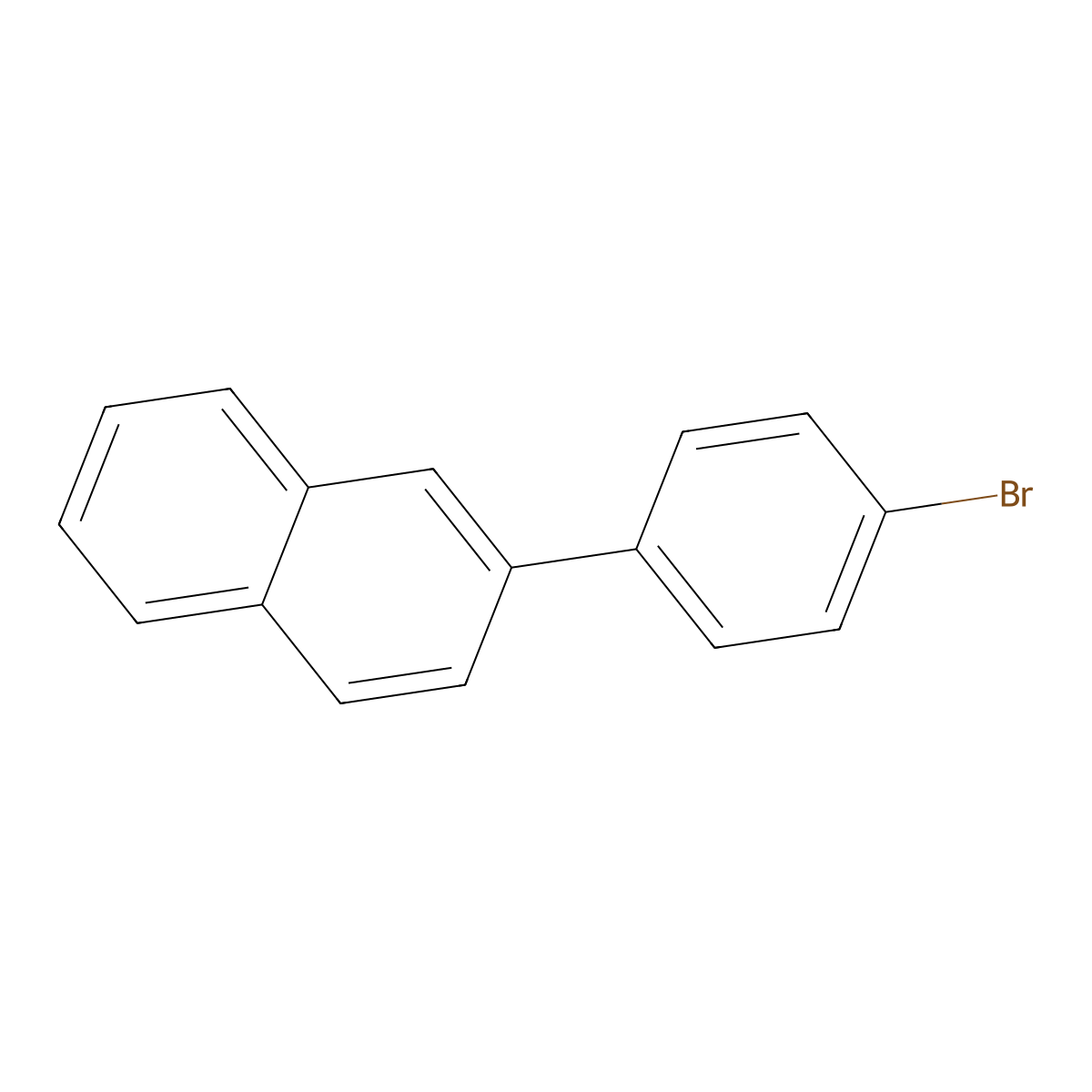 2-(4-Bromophenyl)naphthalene molecular structure, CAS 22082-99-1