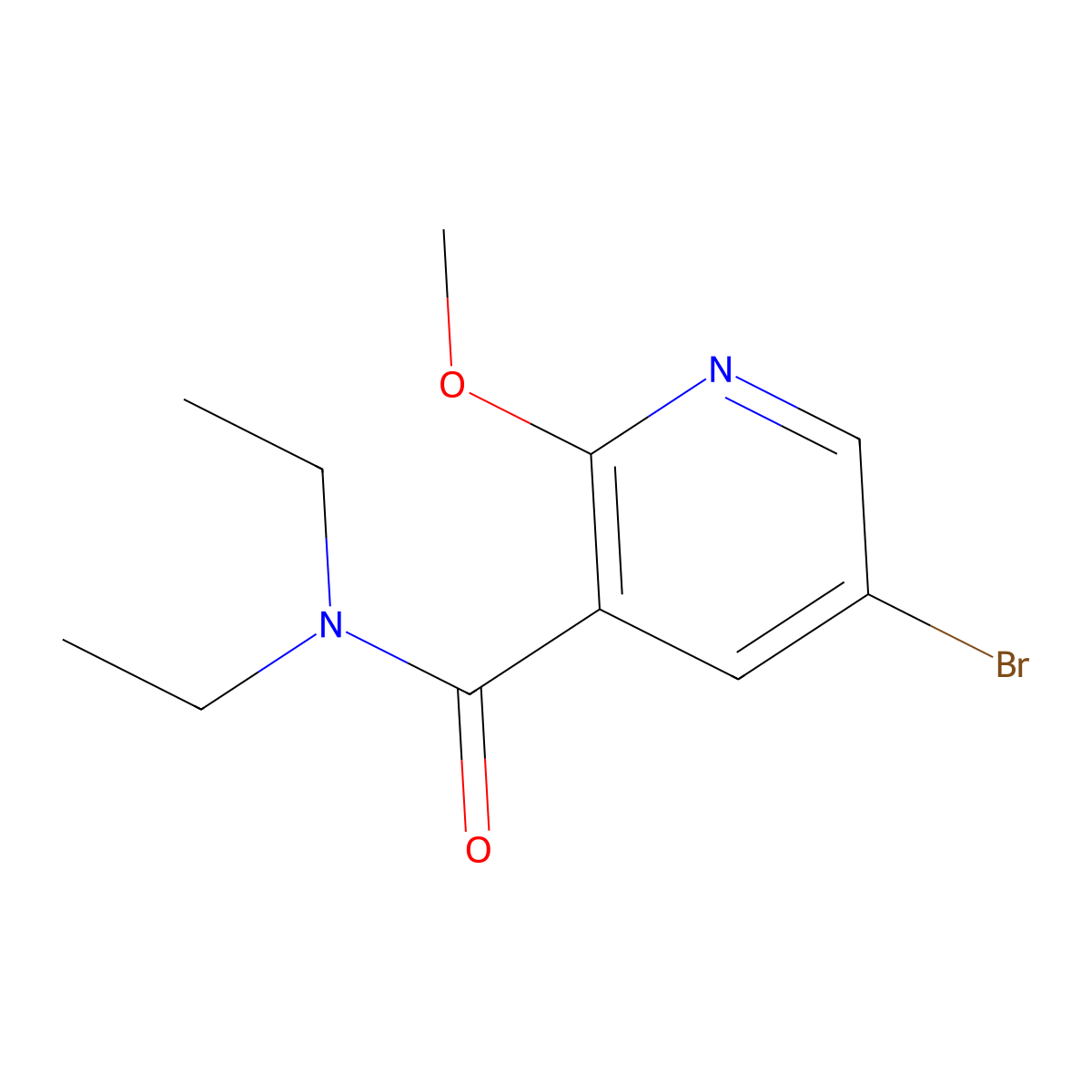 5-Bromo-N,N-diethyl-2-methoxy-nicotinamide molecular structure, CAS 2208275-10-7