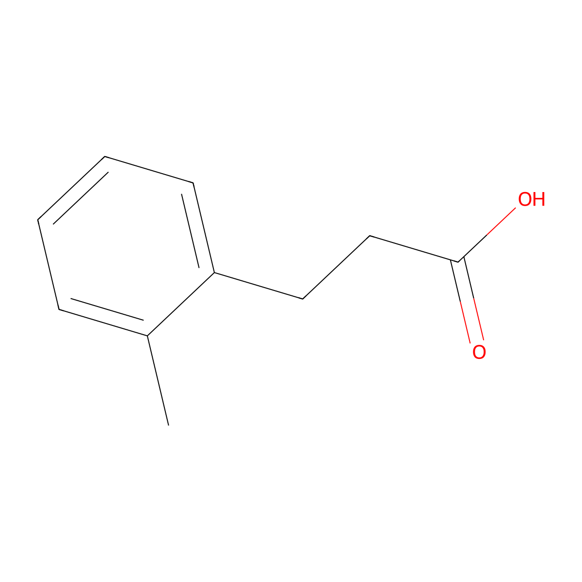 3-(2-Methylphenyl)propionic acid molecular structure, CAS 22084-89-5