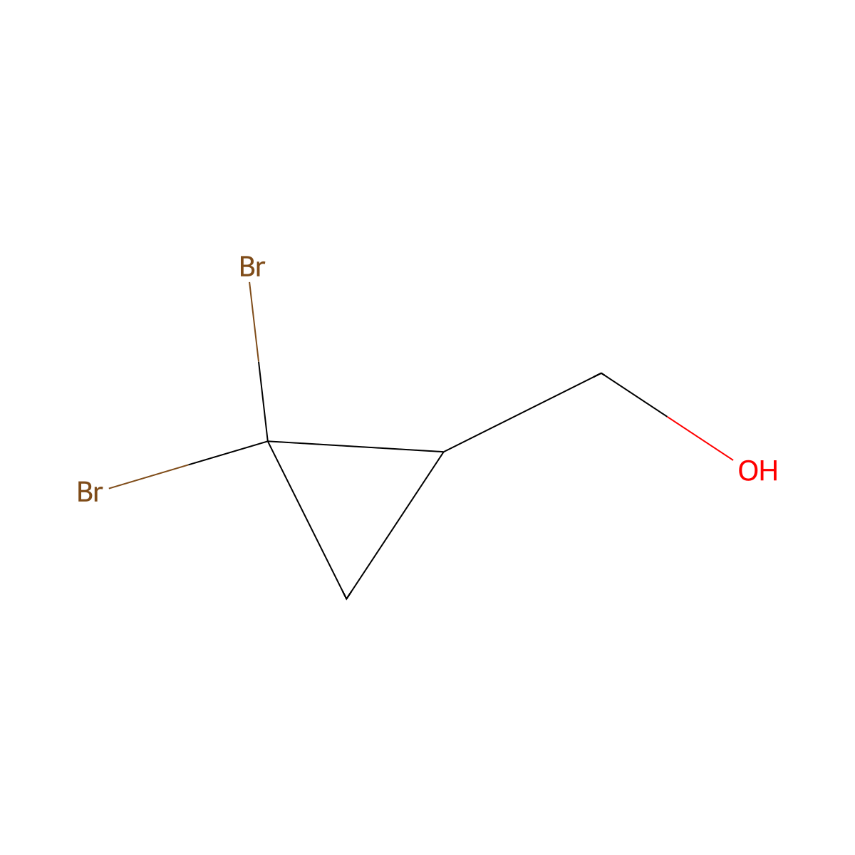 2,2-Dibromocyclopropanemethanol molecular structure, CAS 22084-99-7