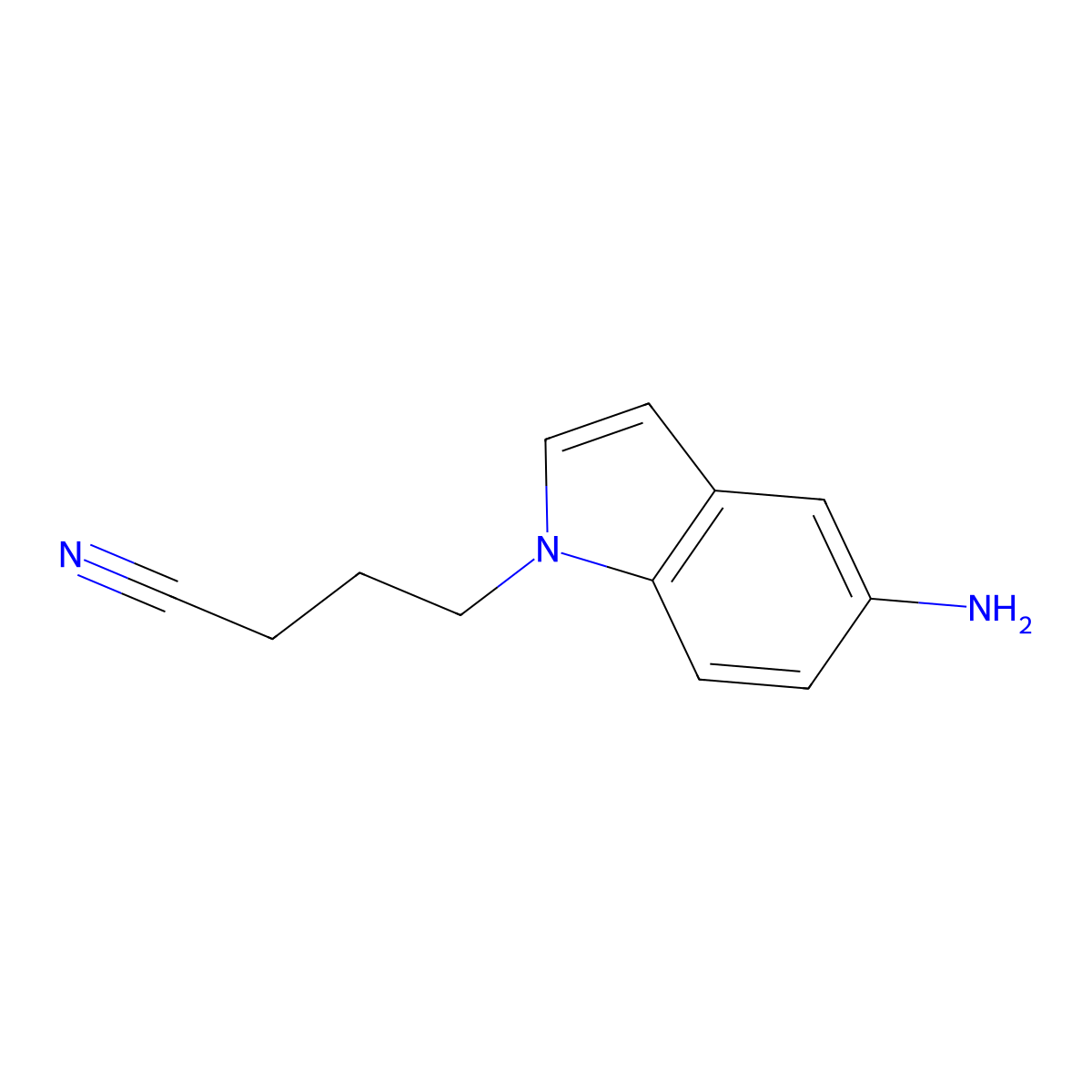 4-(5-Amino-1h-indol-1-yl)butanenitrile molecular structure, CAS 220844-52-0