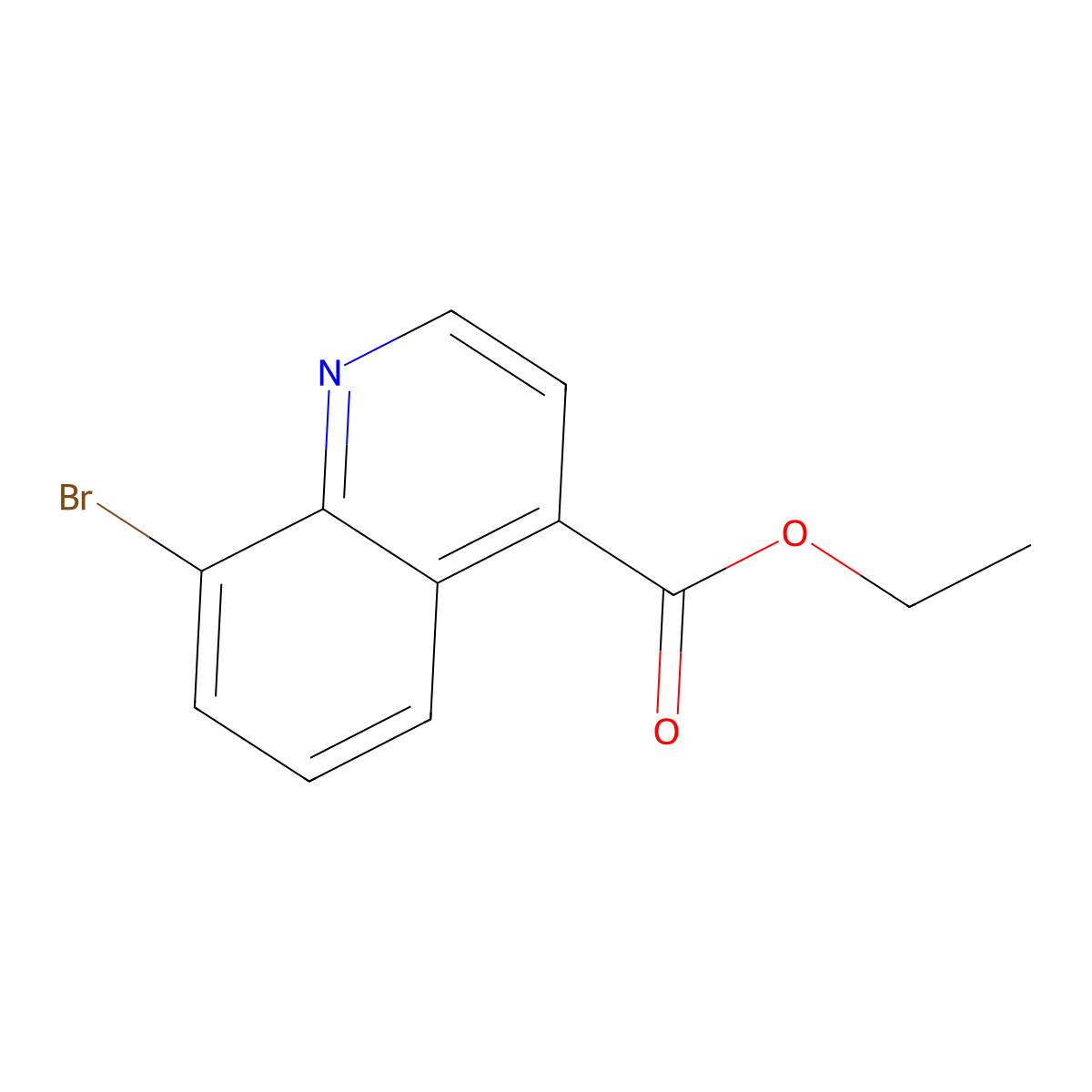Ethyl 8-bromoquinoline-4-carboxylate molecular structure, CAS 220844-75-7