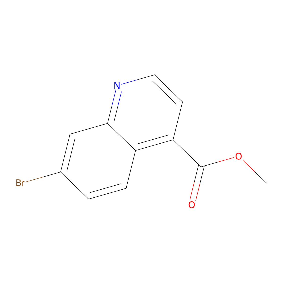 Methyl 7-bromoquinoline-4-carboxylate molecular structure, CAS 220844-76-8
