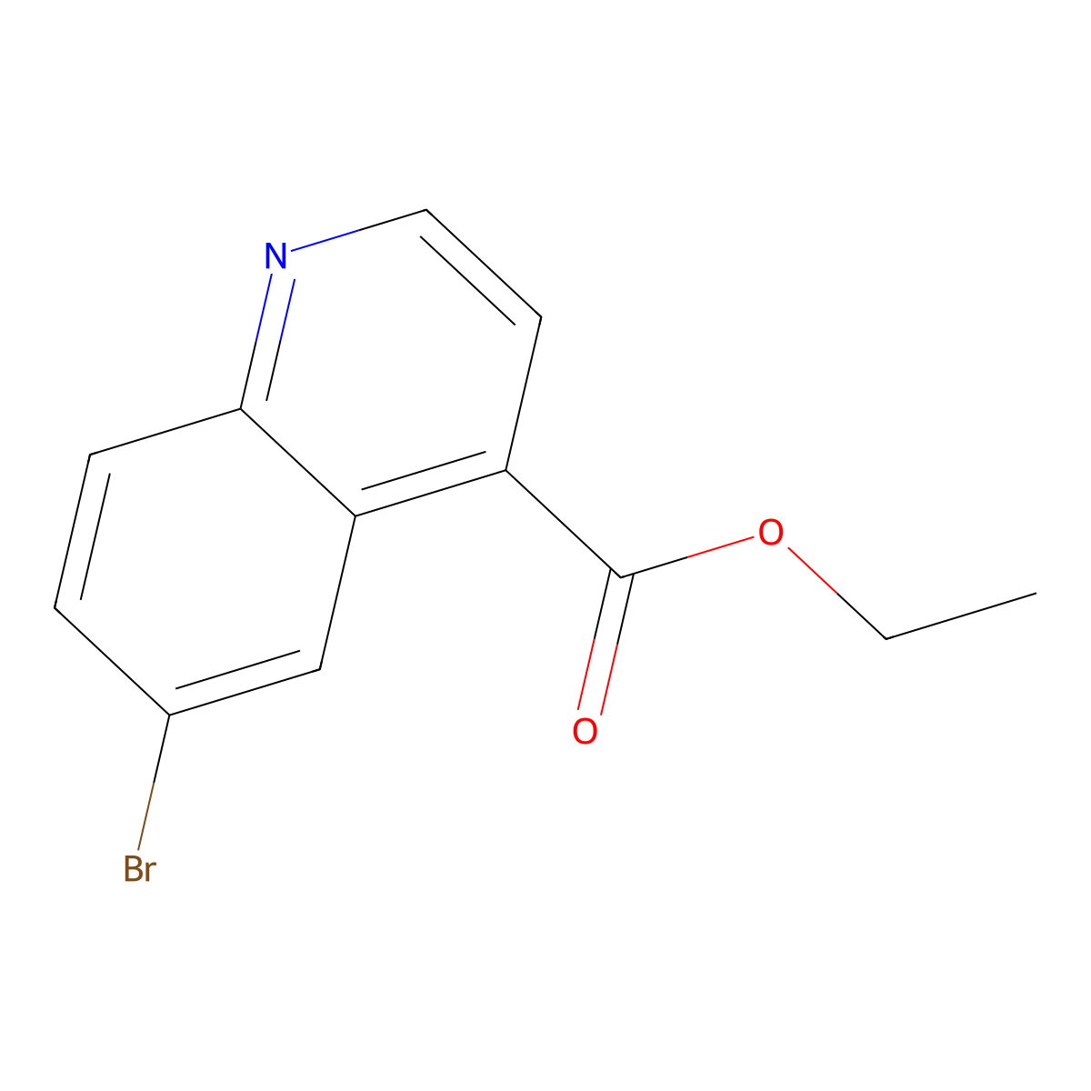 Ethyl 6-bromoquinoline-4-carboxylate molecular structure, CAS 220844-77-9