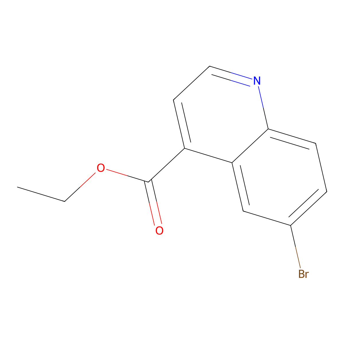 Ethyl 6-bromoquinoline-4-carboxylate molecular structure, CAS 220844-77-9
