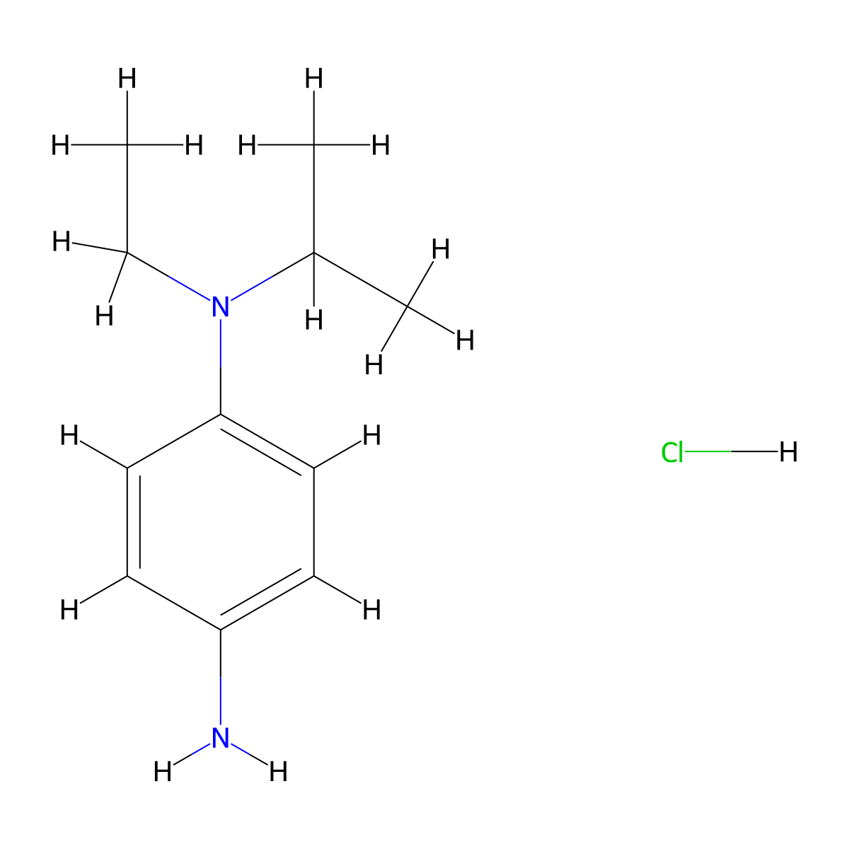 N-Ethyl-N-isopropyl-p-phenylenediamine hydrochloride molecular structure, CAS 220844-81-5