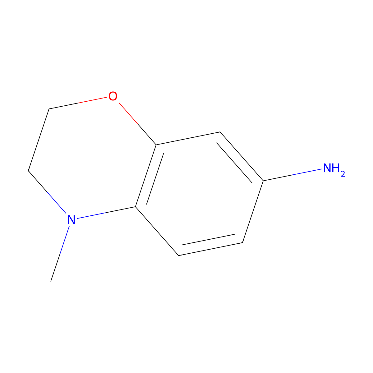 4-methyl-3,4-dihydro-2H-benzo[b][1,4]oxazin-7-amine molecular structure, CAS 220844-82-6