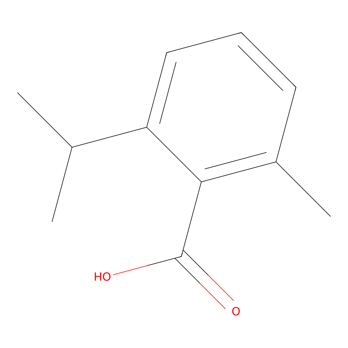 2-Isopropyl-6-methylbenzoic acid molecular structure, CAS 220847-57-4